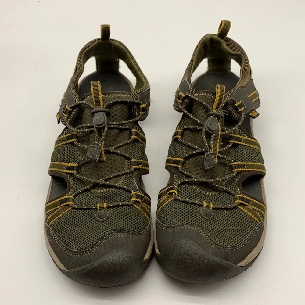 Teva Brown and Gold Closed Toe Sandals size 7